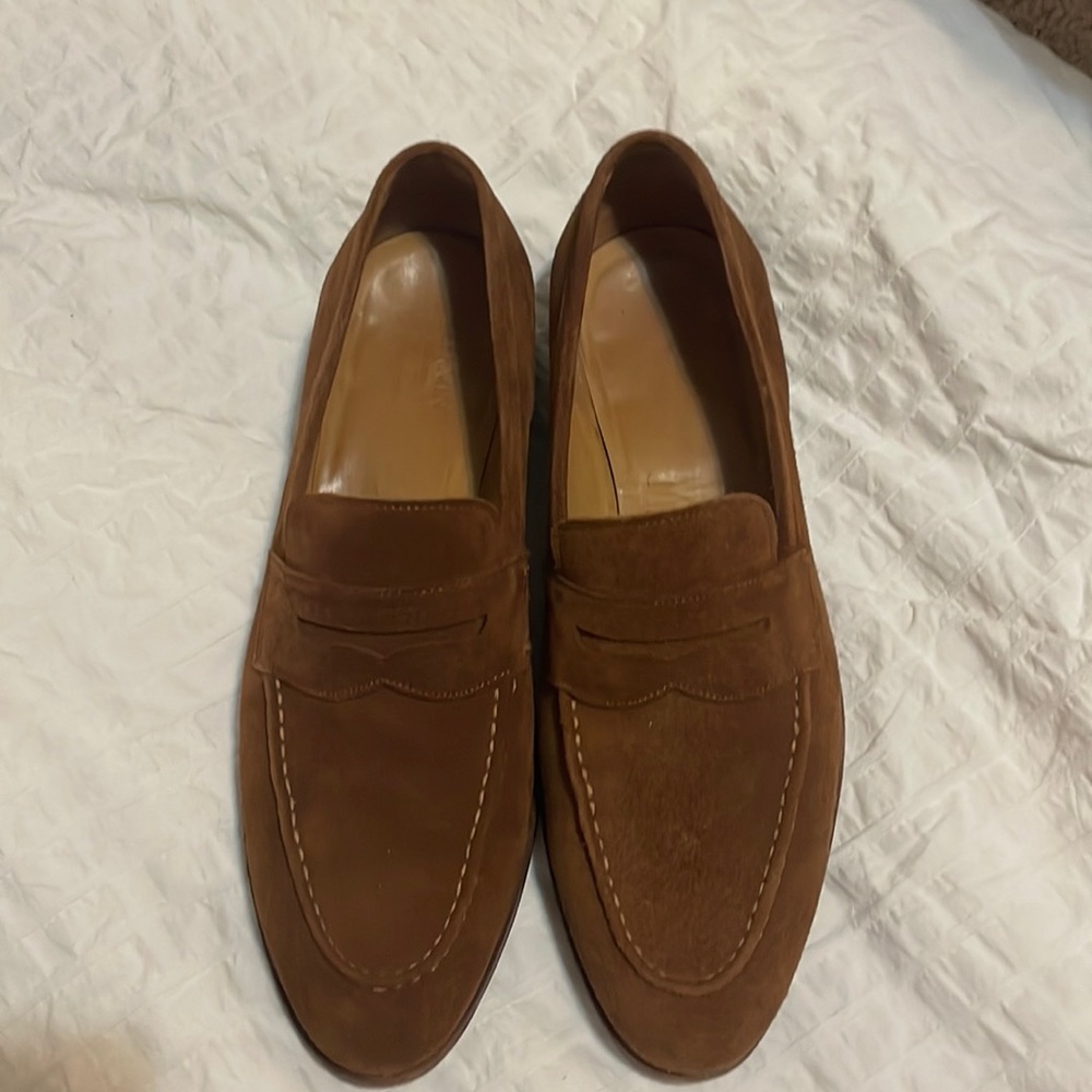 Meermin brown suede loafers Uk size 9 us size 10